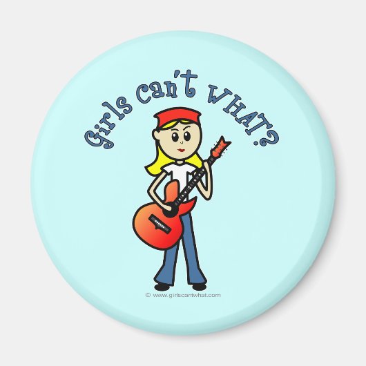 Light Girl Guitar Player Magnet (Vorne)