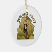 Light Girl Rock Climber Keramik Ornament (Rechts)