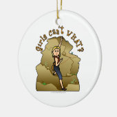 Light Girl Rock Climber Keramik Ornament (Links)