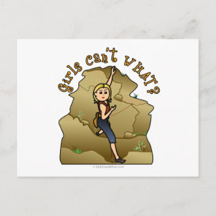 Light Girl Rock Climber Postkarte