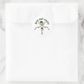 Light Girl Runner in Green Uniform Runder Aufkleber (Tasche)