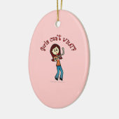 Light Girl Sänger Keramikornament (Links)