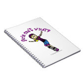 Light Girl Skater mit Helm Notizblock (Rechte Seite)