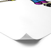 Light Girl Skater mit Helm Poster (Ecke)