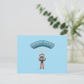 Light Girl Sky Diver Postkarte (Stehend Vorderseite)