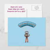 Light Girl Sky Diver Postkarte (Vorne/Hinten)