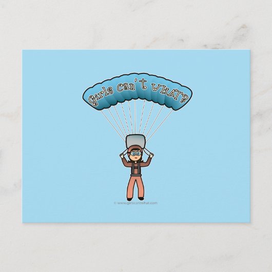 Light Girl Sky Diver Postkarte (Vorderseite)