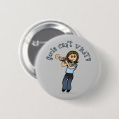 Light Girl Trumpet Player Button (Vorne & Hinten)
