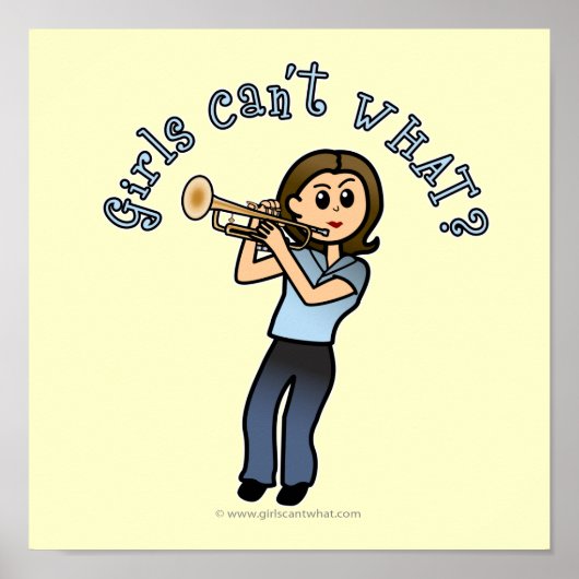 Light Girl Trumpet Player Poster (Vorne)