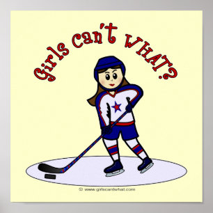 Light Girls Hockey Player Poster