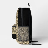 Light Gold Glitzer Glitzern Black Individuelle Nam Bedruckter Rucksack (Rechts)