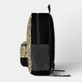 Light Gold Glitzer Glitzern Black Individuelle Nam Bedruckter Rucksack (Rechts)