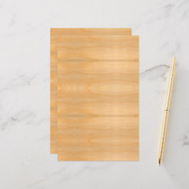 Light Gold Holz Grain Look Warme Farben Art Statio Briefpapier