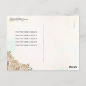 Light Gold Kupfer BlumenPrinzessin Quinceañera UAW Postkarte (Rückseite)