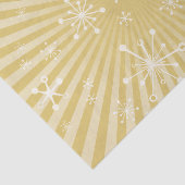 Light Gold Modern Snowflakes Tissue Paper Seidenpapier (Ausschnitt)