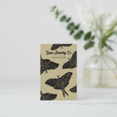 Light Gold Mystical Luna Modem Blank Business Card Visitenkarte (Stehend Vorderseite)