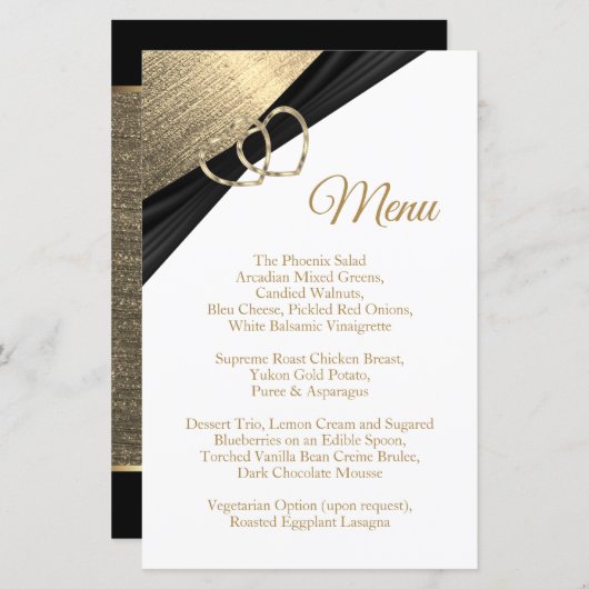 Light Golden Heart - Menü (Vorne/Hinten)