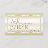 Light Golden mit Diamonds Luxus und Beruflich Visitenkarte (Vorderseite)