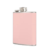 Light Gossamer Pink, Solid Color Pastellrosa Flachmann (Links)