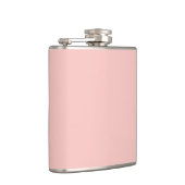 Light Gossamer Pink, Solid Color Pastellrosa Flachmann (Rechts)