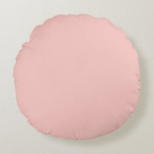 Light Gossamer Pink, Solid Color Pastellrosa Rundes Kissen