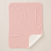 Light Gossamer Pink, Solid Color Pastellrosa Sherpadecke (Vorderseite)