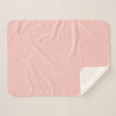 Light Gossamer Pink, Solid Color Pastellrosa Sherpadecke (Vorderseite (Horizontal))
