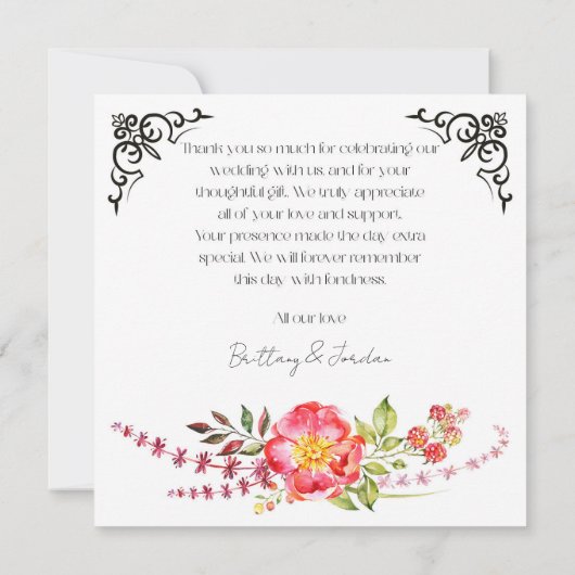 Light Gothic Skeleton Hands Hochzeit Dankeschön Ka Einladung (Rückseite)