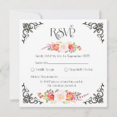 Light Gothic Skeleton Hands RSVP Card Einladung (Rückseite)