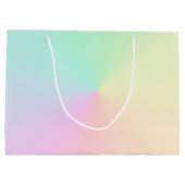 Light Gradient Ombre Rainbow Pastel Ästhetik Große Geschenktüte (Rückseite)