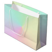 Light Gradient Ombre Rainbow Pastel Ästhetik Große Geschenktüte (Vorderseite Schrägansicht)