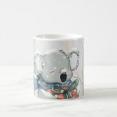 Light Grau Niedlich Koala in Snowfall Tasse (Mittel)
