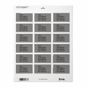 Light Gray Address Sticker Adressaufkleber (Vorne)