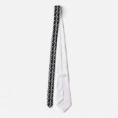 Light Gray and Black Lightning Bolt Necktie Krawatte (Rückseite)