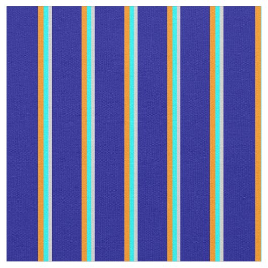 Light Gray, Aqua, Dark Orange und Dark Blue Stoff (Nahaufnahme)