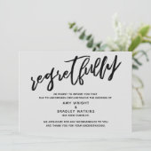 Light Gray Bedrettotal Hochzeitskarte Einladung (Stehend Vorderseite)