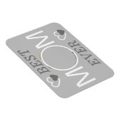Light Gray Beste Mama Ever Personalisiertes Foto Magnet (Rechte Seite)