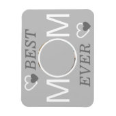 Light Gray Beste Mama Ever Personalisiertes Foto Magnet (Vertikal)