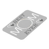 Light Gray Beste Mama Ever Personalisiertes Foto Magnet (Linke Seite)