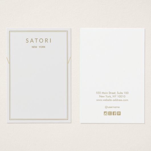 Light Gray Border Necklace Bracelet Display (Vorne & Hinten)