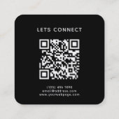 Light gray camera lens photography  quadratische visitenkarte (Rückseite)