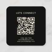 Light gray camera lens photography  quadratische visitenkarte (Rückseite)