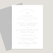 Light Gray | Classic Calligraphy Wedding Einladung