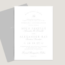 Light Gray | Classic Calligraphy Wedding