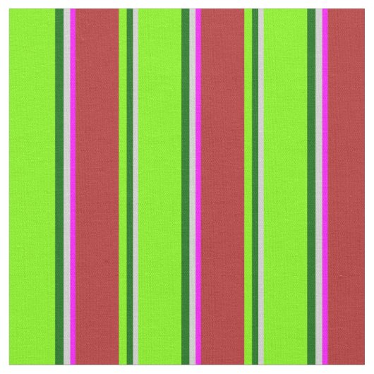 Light Gray, Dark Green, Green, Red und Fuchsia Stoff (Nahaufnahme)