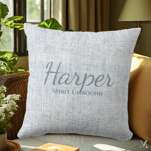 Light Gray Denim Texture   Rustikale Dekoration Kissen