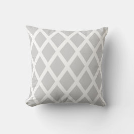 Light Gray Diamond Pillow Kissen