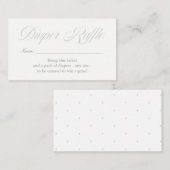 Light Gray Diamonds Diaper Raffelkarte Begleitkarte (Vorne/Hinten)