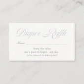 Light Gray Diamonds Diaper Raffelkarte Begleitkarte (Vorderseite)