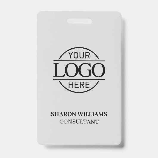 Light Gray Employee ID mit dem Logo für kundenspez Ausweis (Vorderseite)